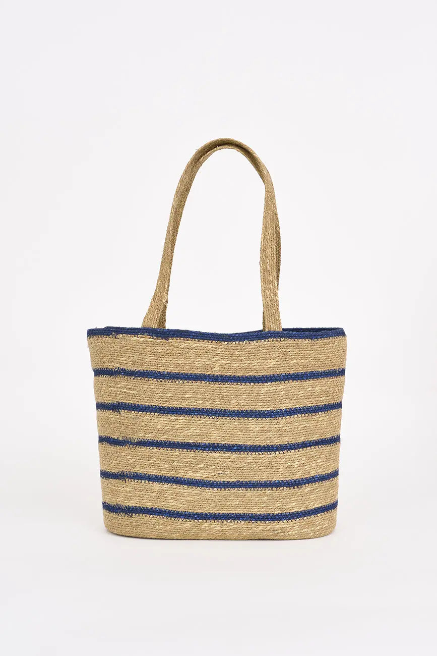 Bolso de yute a rayas - BATELA