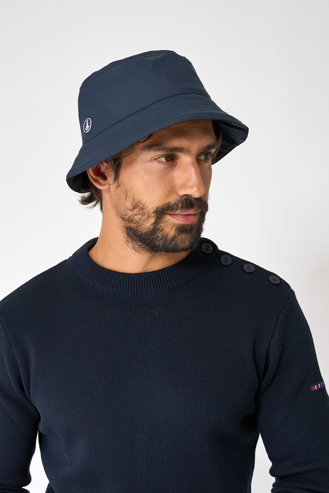 Gorro de lluvia 100% impermeable estampado (Marino) ⚓️