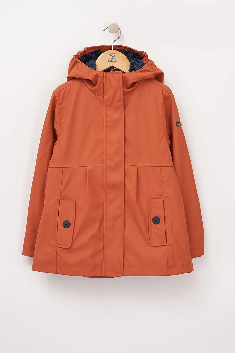 Chubasquero Batela con polar de pelo largo en el interior