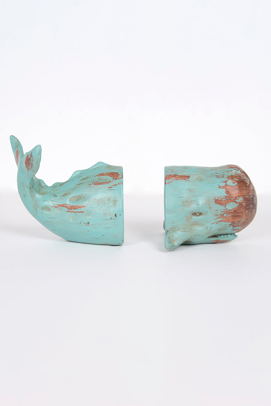 Sujetalibros ballena en resina - D1417