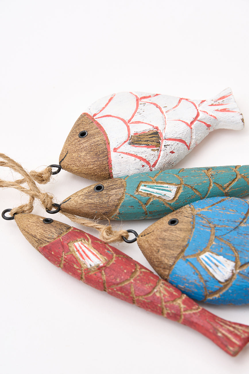 Ristra compuesta por 4 peces de madera