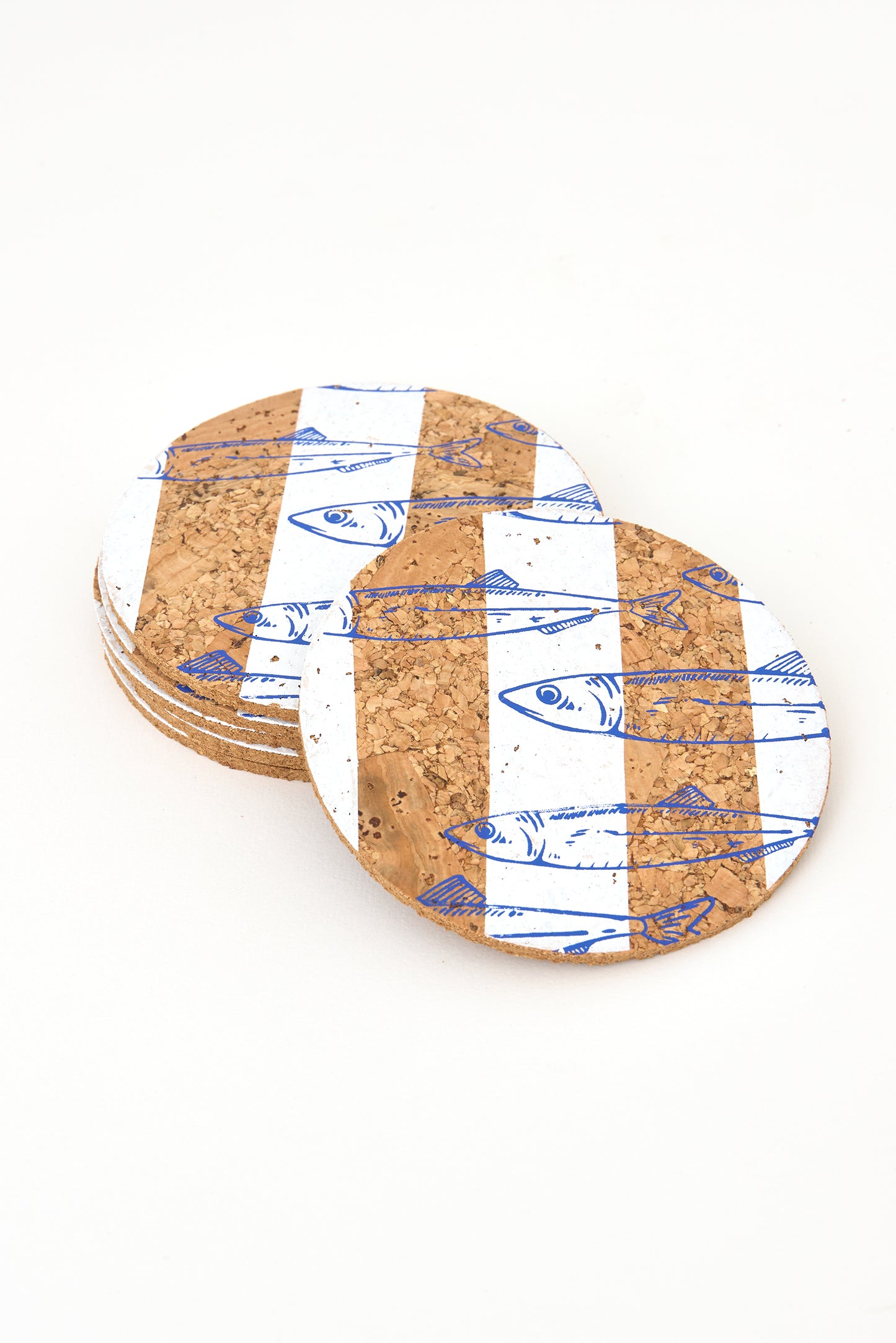 Posavasos de corcho con peces