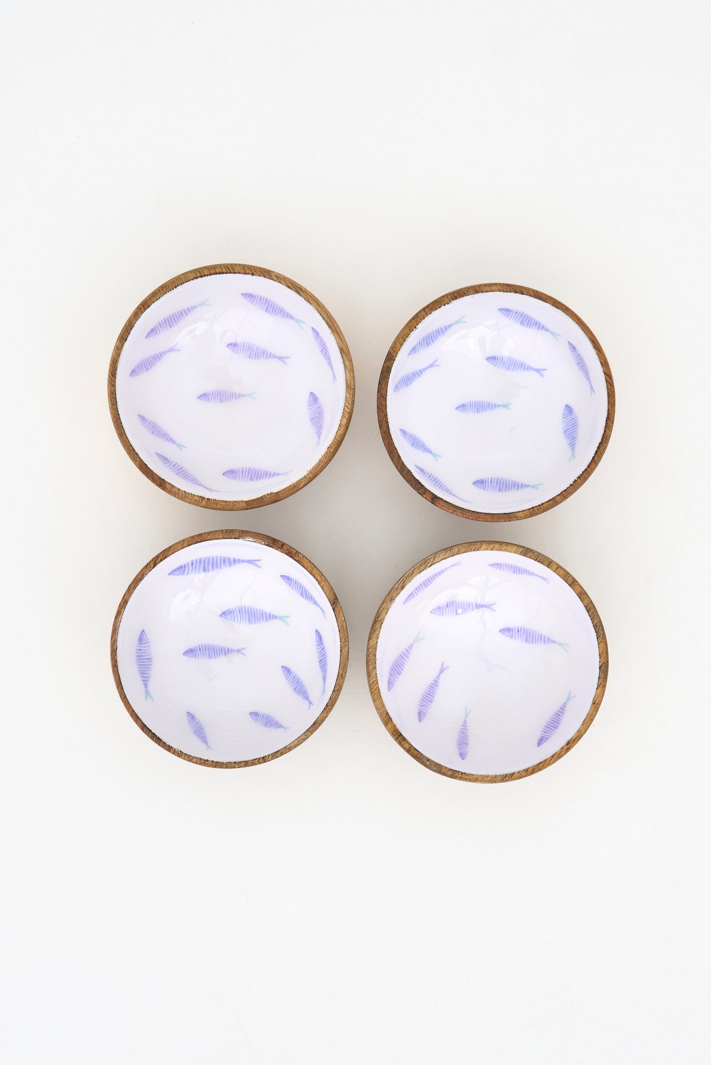 Set de 4 mini bols marins décoratifs