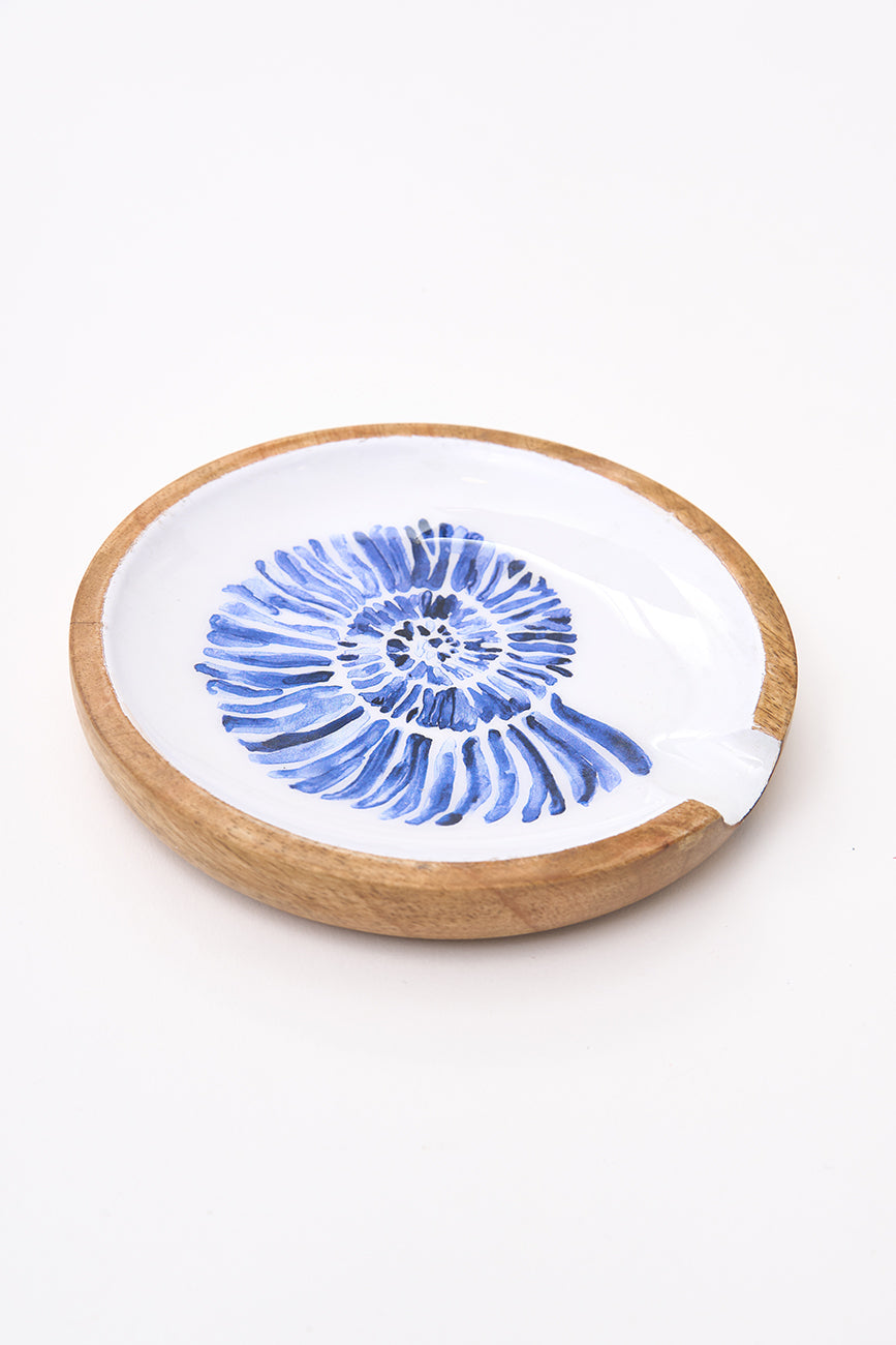 Reposacucharas madera esmaltada caracola