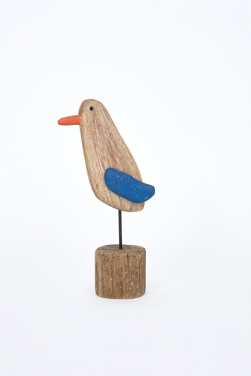 Wooden bird decorative figure L: 13.5 cm