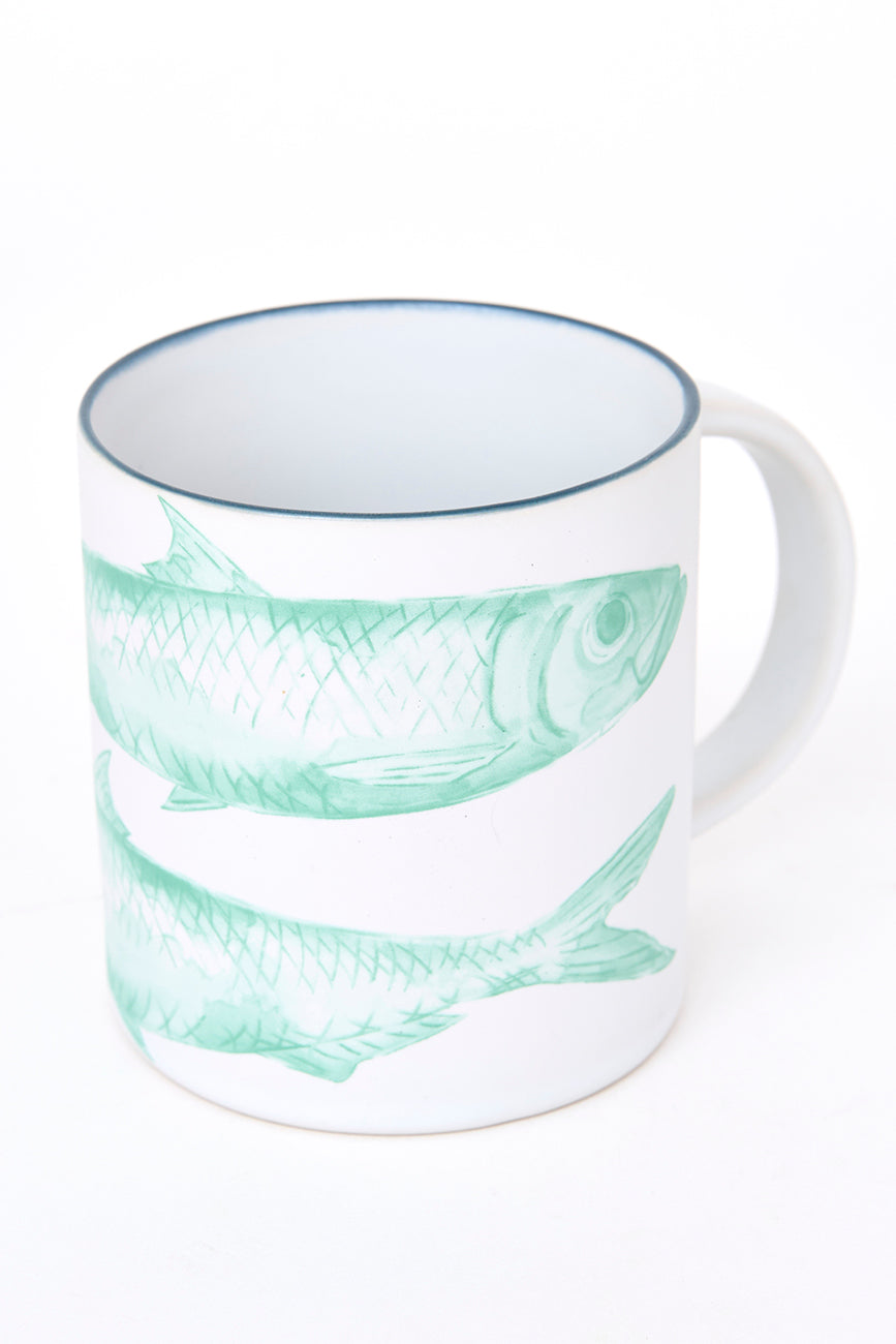 Taza de gres con peces