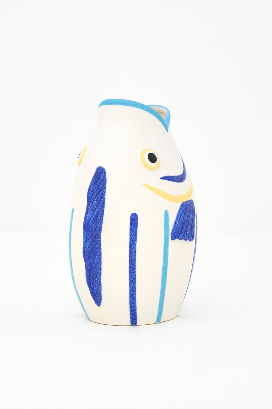 Vasija de gres con forma de pez