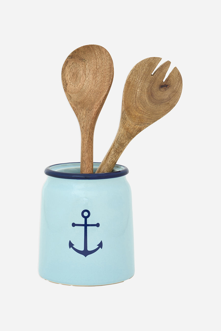 Bote para cubiertos ancla estilo vintage