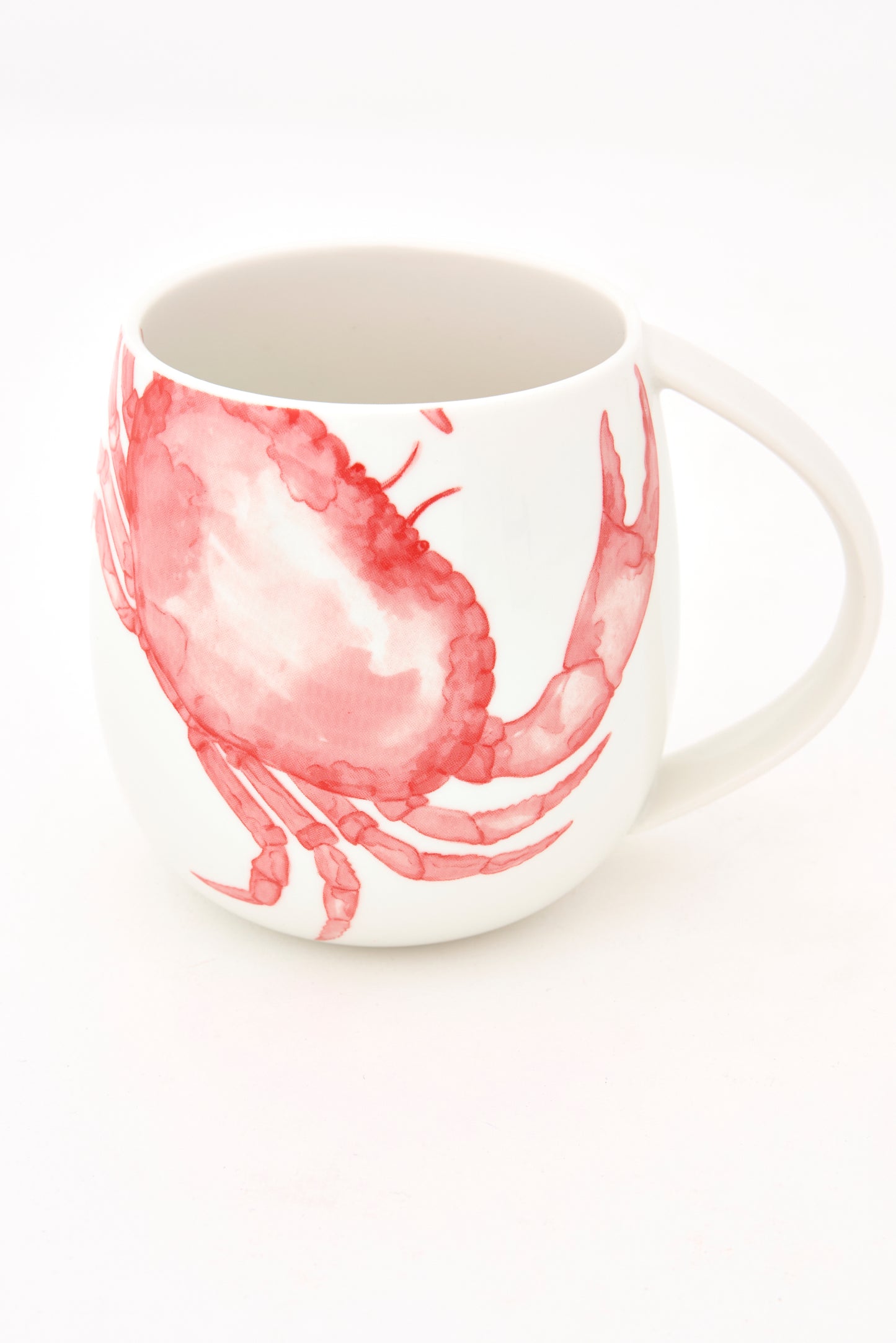 Taza con cangrejo rojo pintado