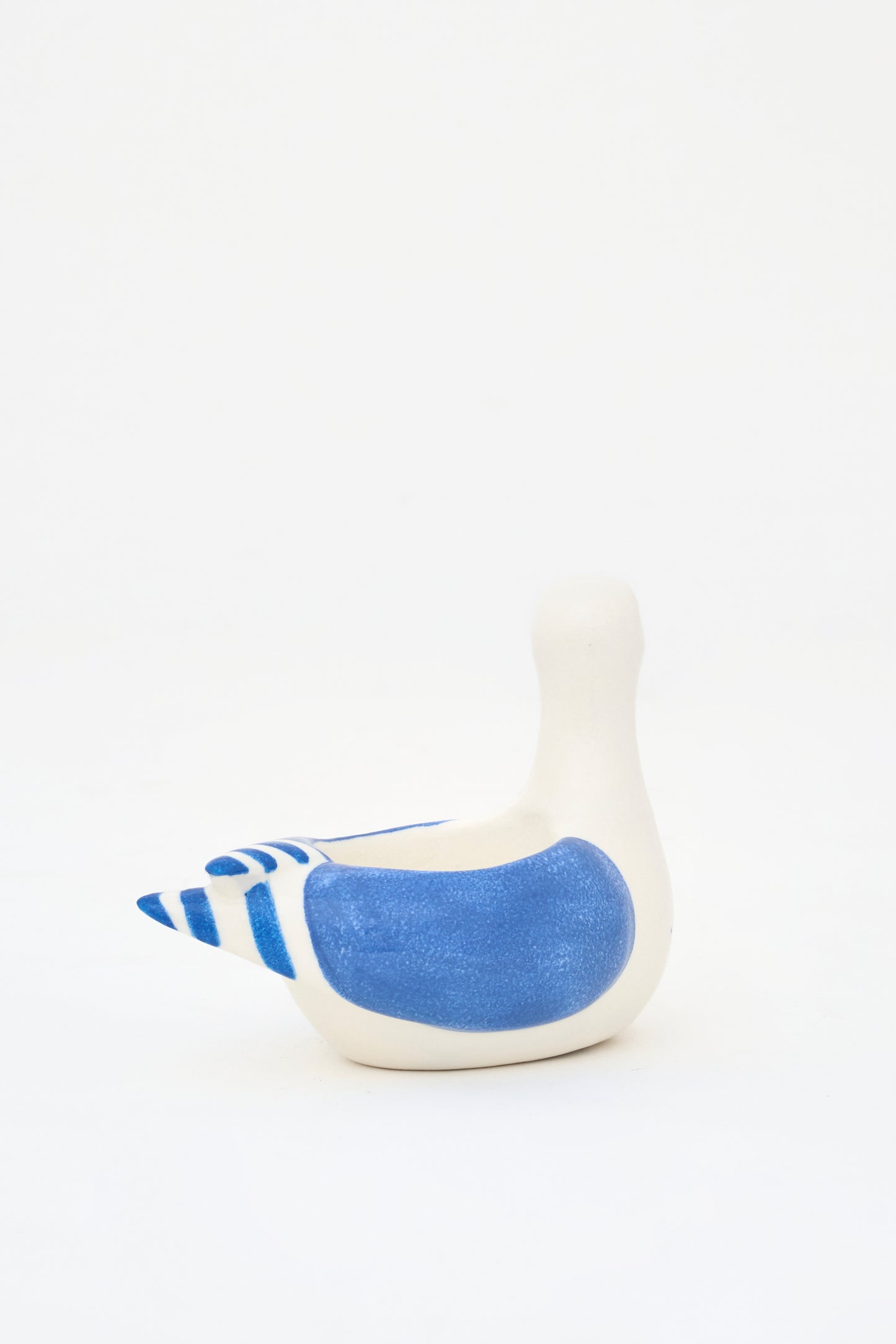 Portavelas de gres con forma de gaviota