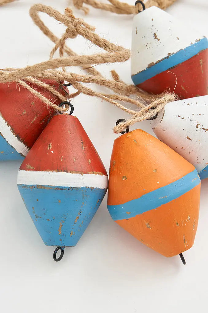 Guirnalda con boyas de madera