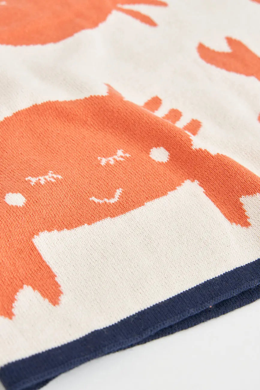 Manta con cangrejos en algodón