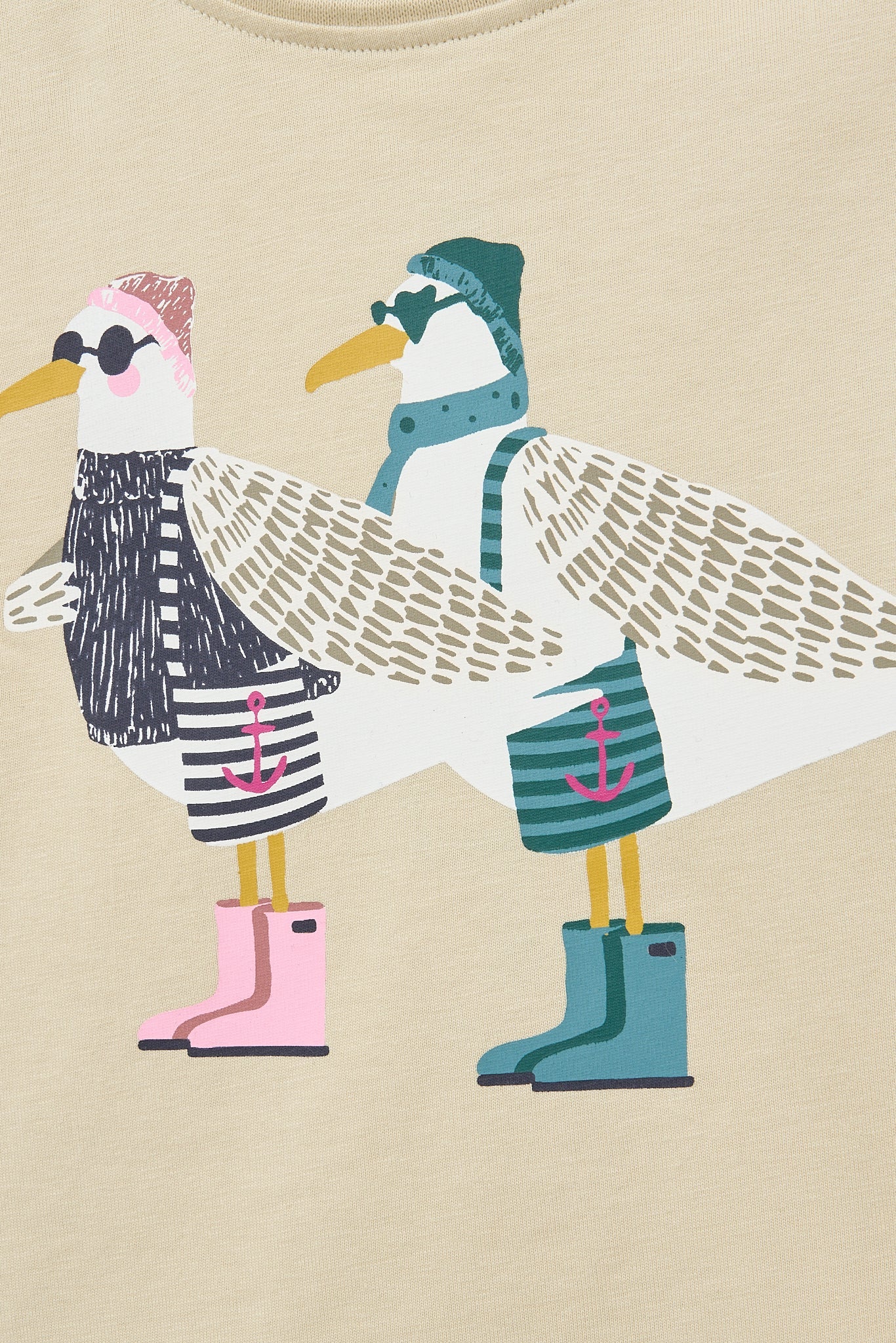 Camiseta algodón manga larga gaviotas Batela AW24