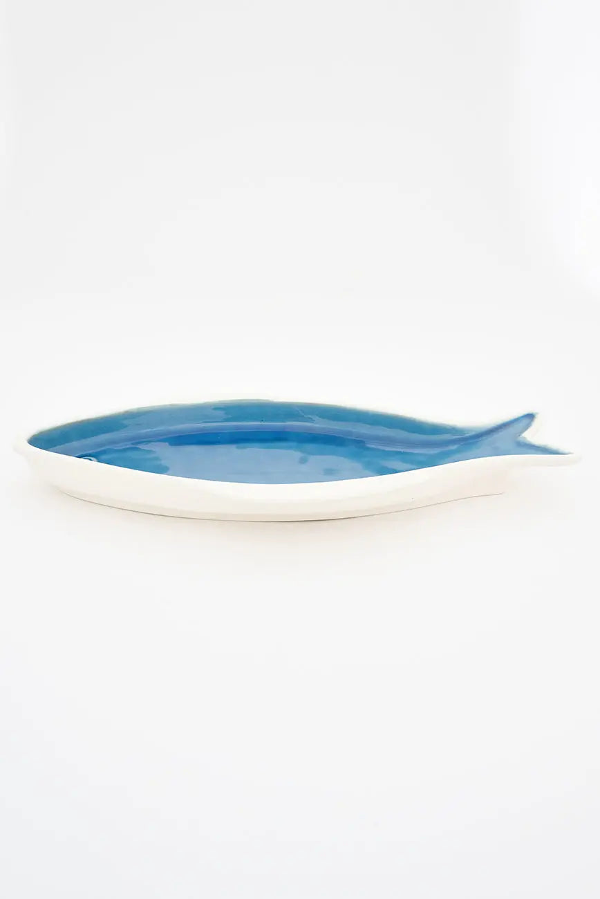 Plato en porcelana forma de pez
