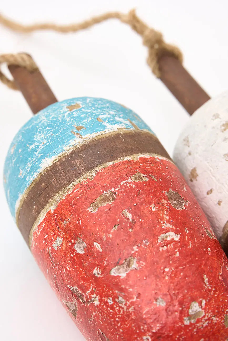 Ristra de 2 boyas con terminación envejecida