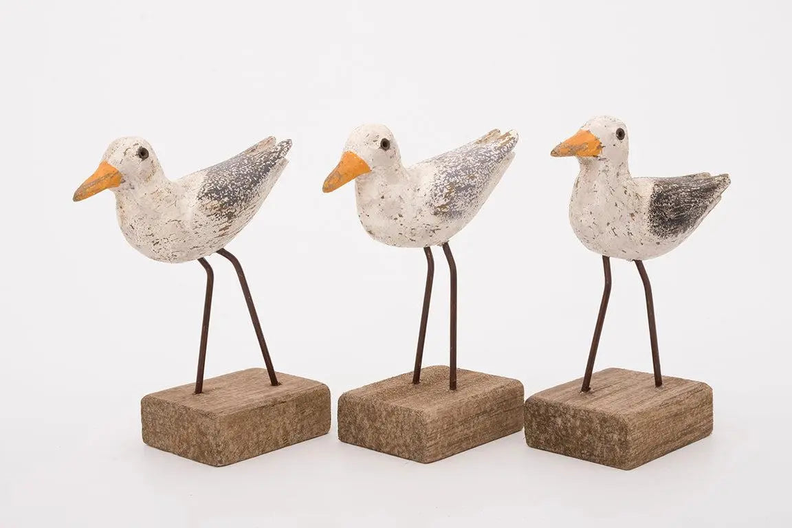 Set de 3 Pájaros con base de madera - D1968 Batela
