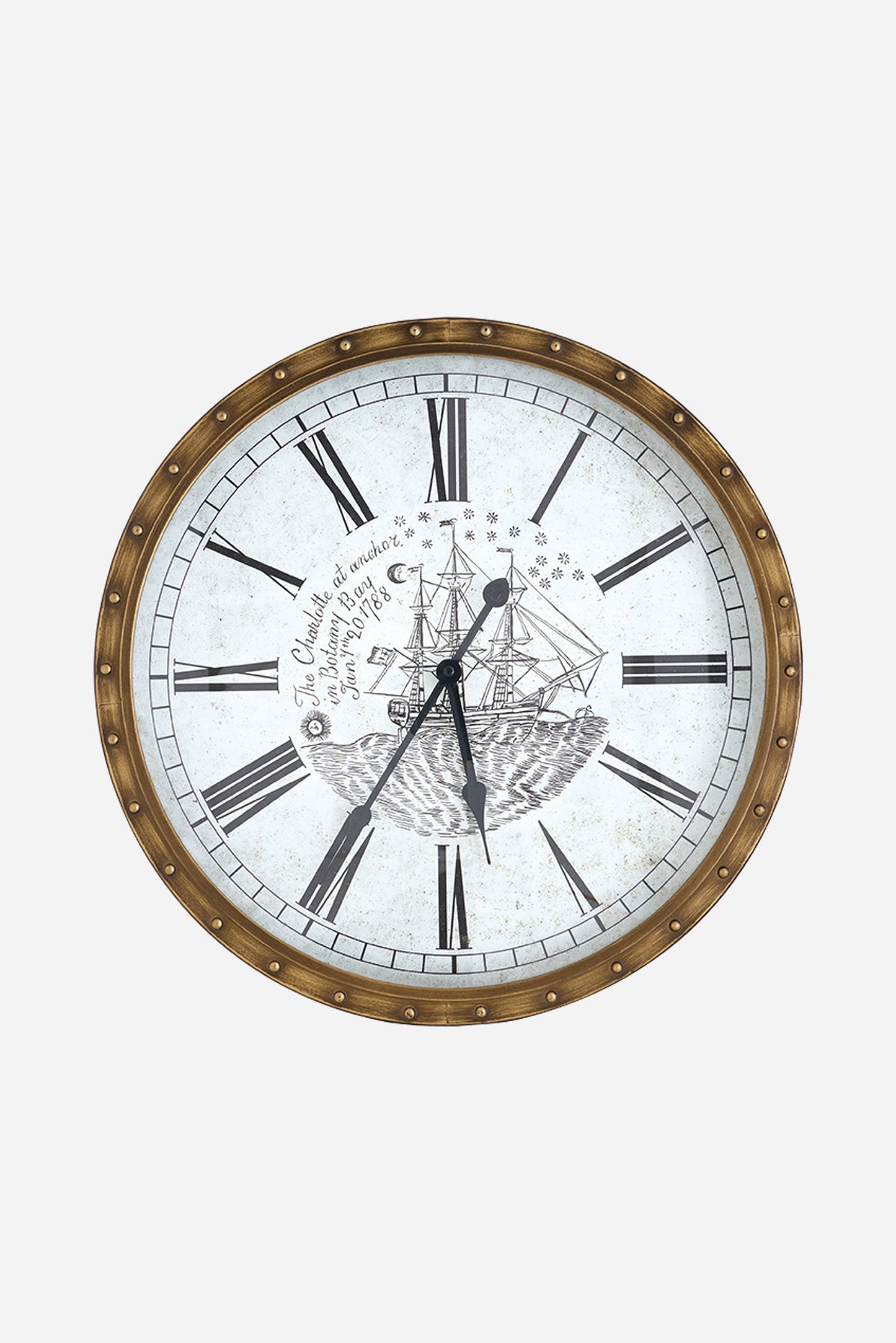 Reloj de pared náutico de aluminio