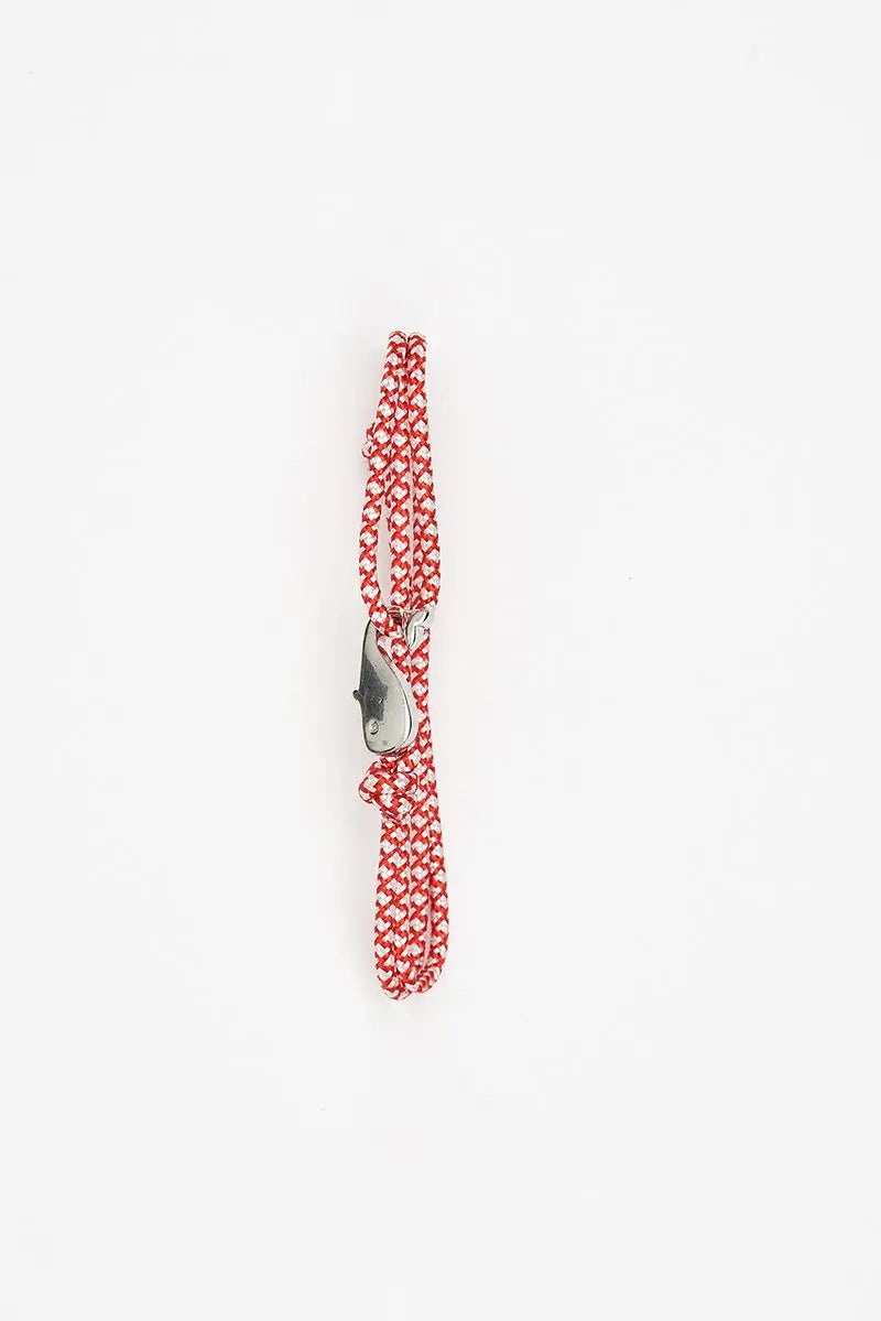 Pulsera o brazalete en cuerda roja con ballena