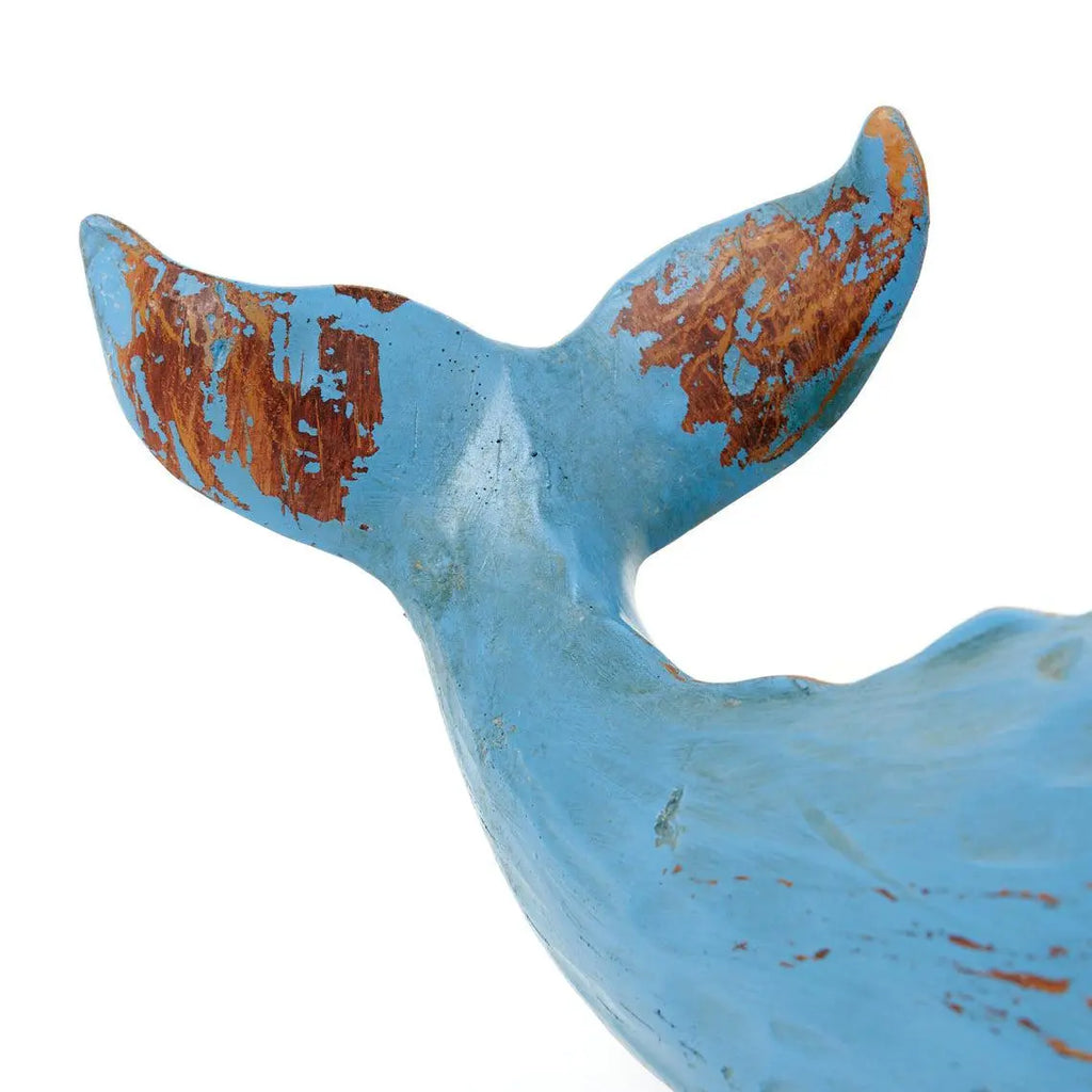 Cachalote azul en resina envejecida - D1917 Batela