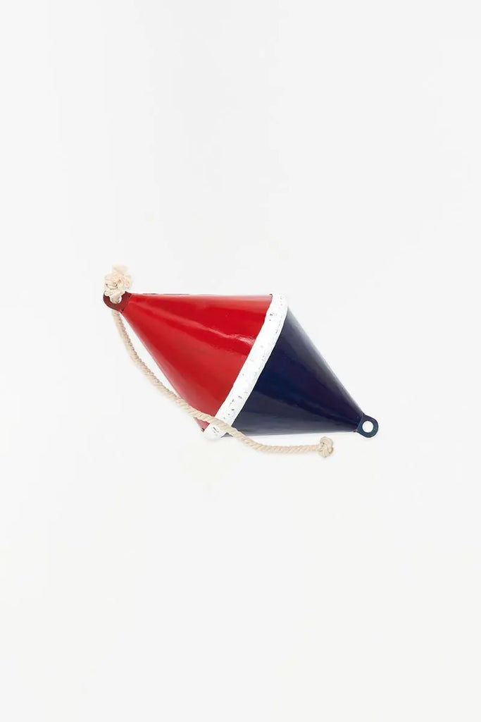 Boya de metal reciclado color blanca, roja y azul 18x36 cm - D2302 Batela