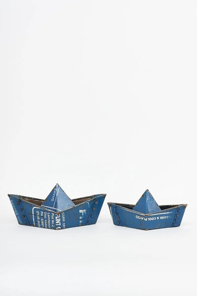 Set de 2 barcos de metal horigami Batela