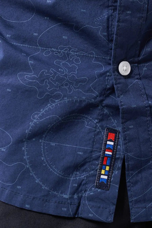 Short-sleeved cotton shirt