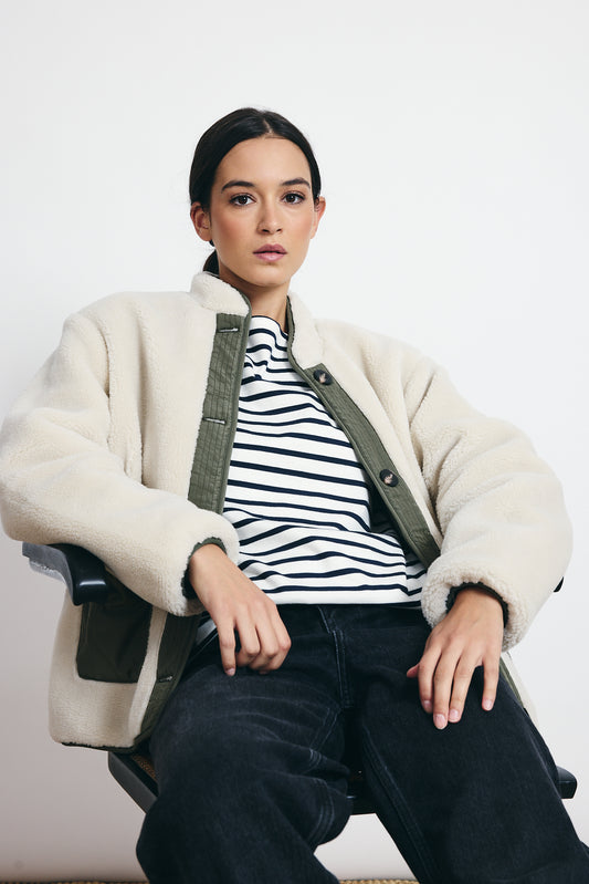 REVERSIBLE sherpa jacket