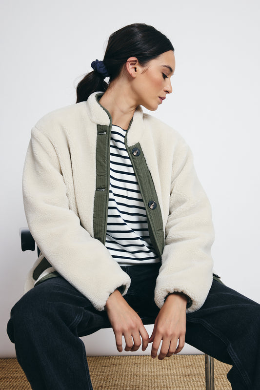 REVERSIBLE sherpa jacket
