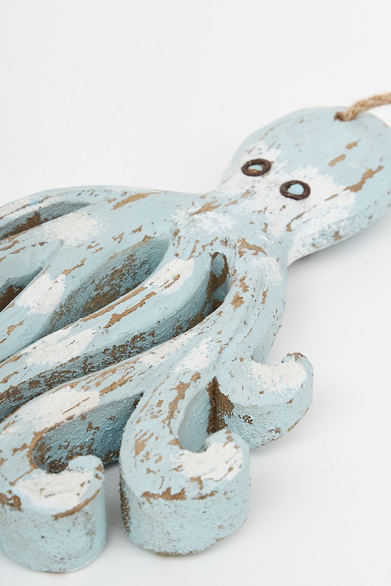 Wooden octopus pendant