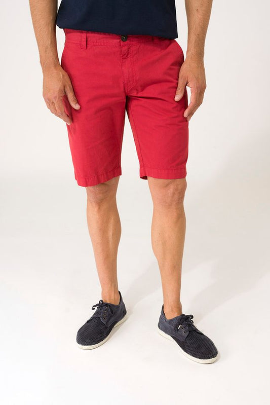 Plain cotton Bermuda shorts