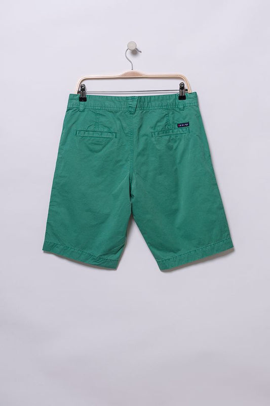Plain cotton Bermuda shorts