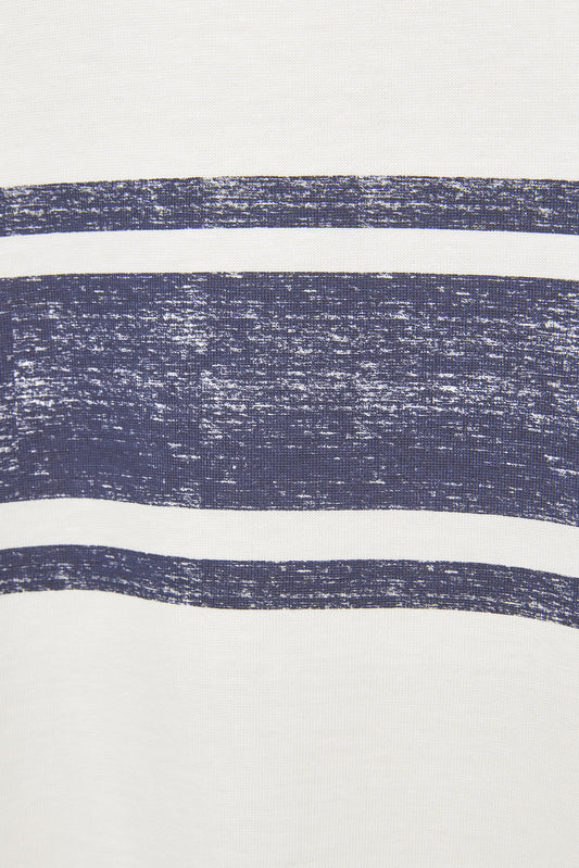Cotton T-shirt with a striped design