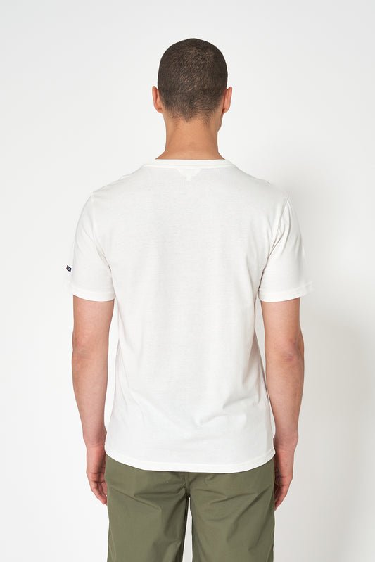 Cotton T-shirt with a striped design