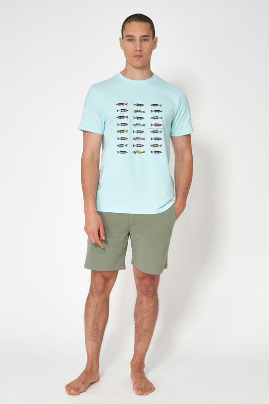 Cotton T-shirt with fish