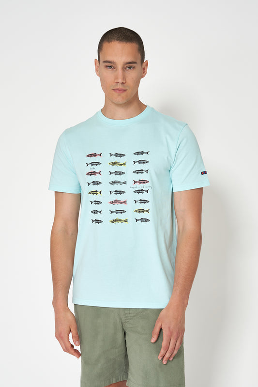 Cotton T-shirt with fish