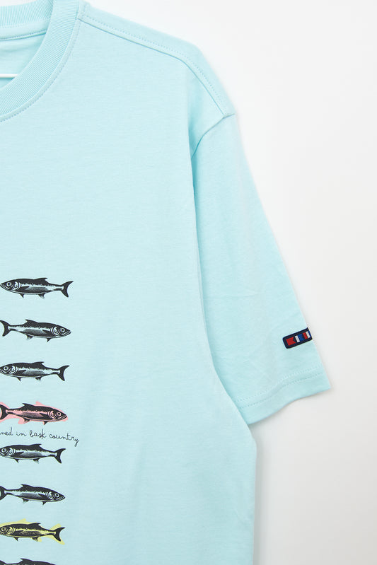 Cotton T-shirt with fish