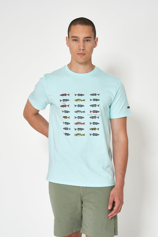 Cotton T-shirt with fish