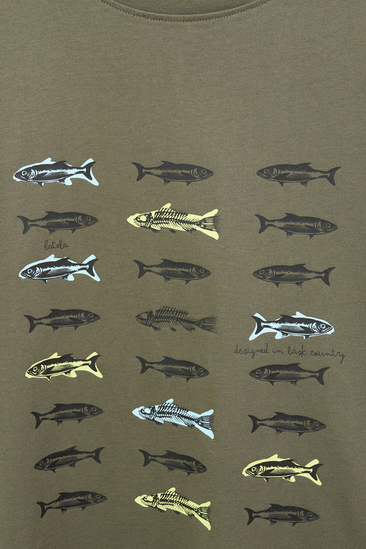 Cotton T-shirt with fish