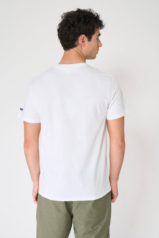 Cotton blend t-shirt with fish print