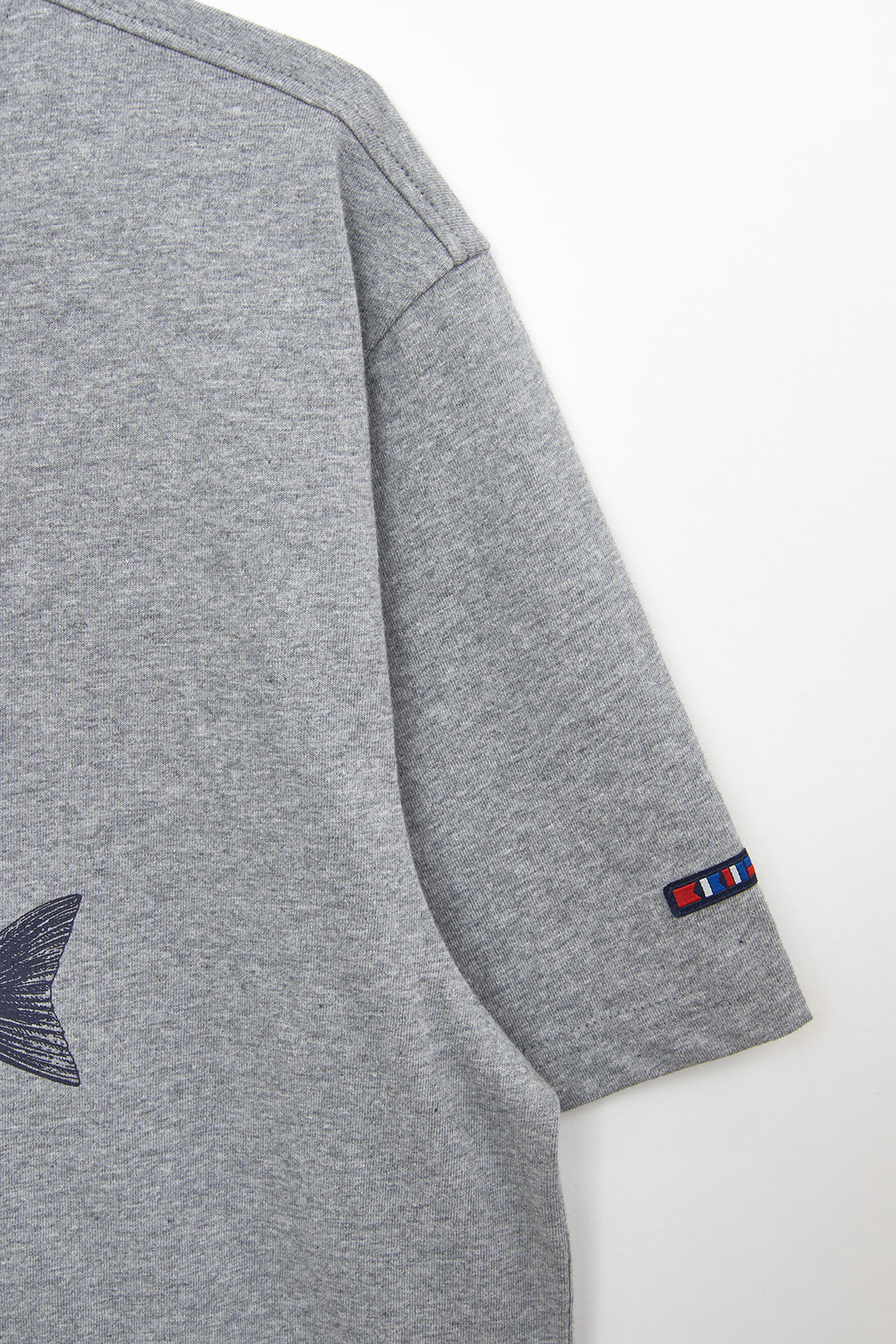 T-shirt en mélange de coton avec motif poisson