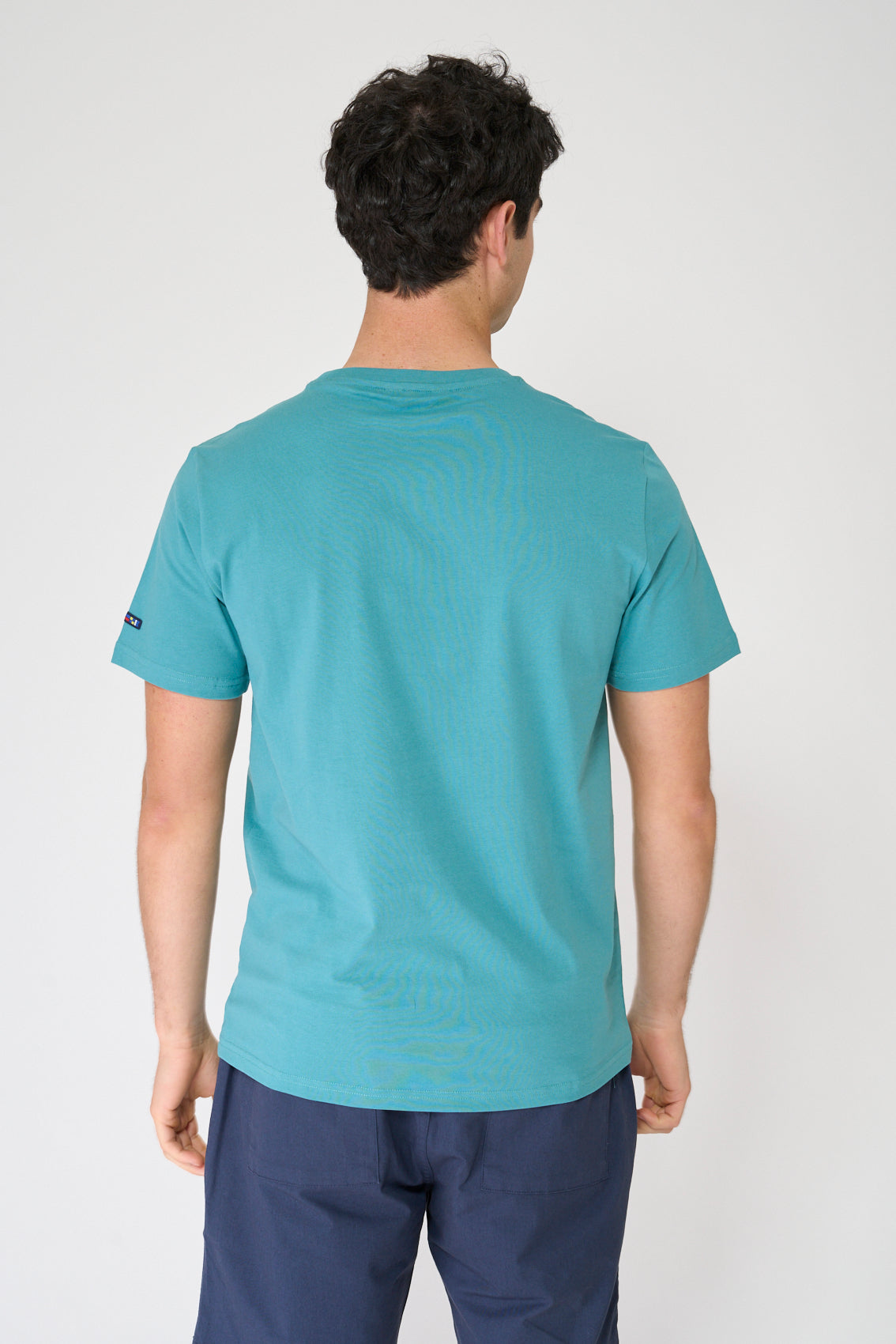 Camiseta de algodón con ancla y logo Batela