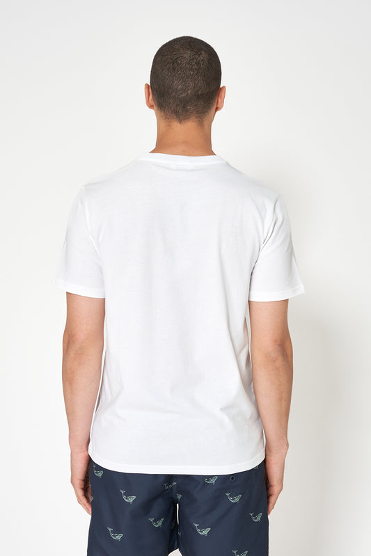 Camiseta de algodón con gráfico frontal de marinero