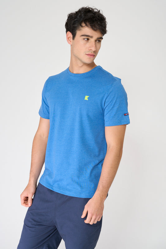 Camiseta de algodón mezcla con logo y banderas Batela