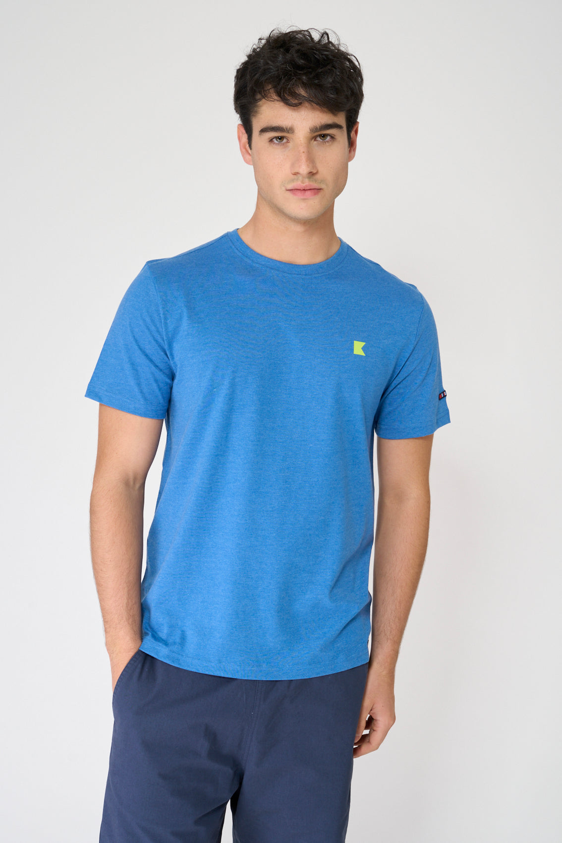T-shirt en coton mélangé avec logo et drapeaux Batela