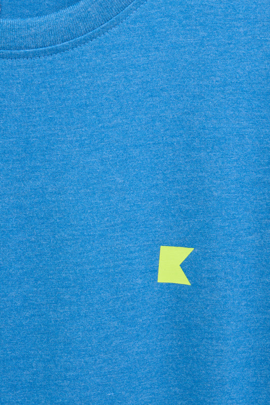 Camiseta de algodón mezcla con logo y banderas Batela