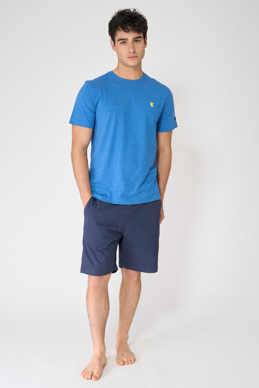 Camiseta de algodón mezcla con logo y banderas Batela