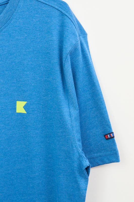 Camiseta de algodón mezcla con logo y banderas Batela