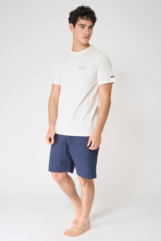 Camiseta de algodón con ilustración en la espalda