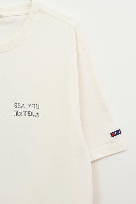 Camiseta de algodón con ilustración en la espalda