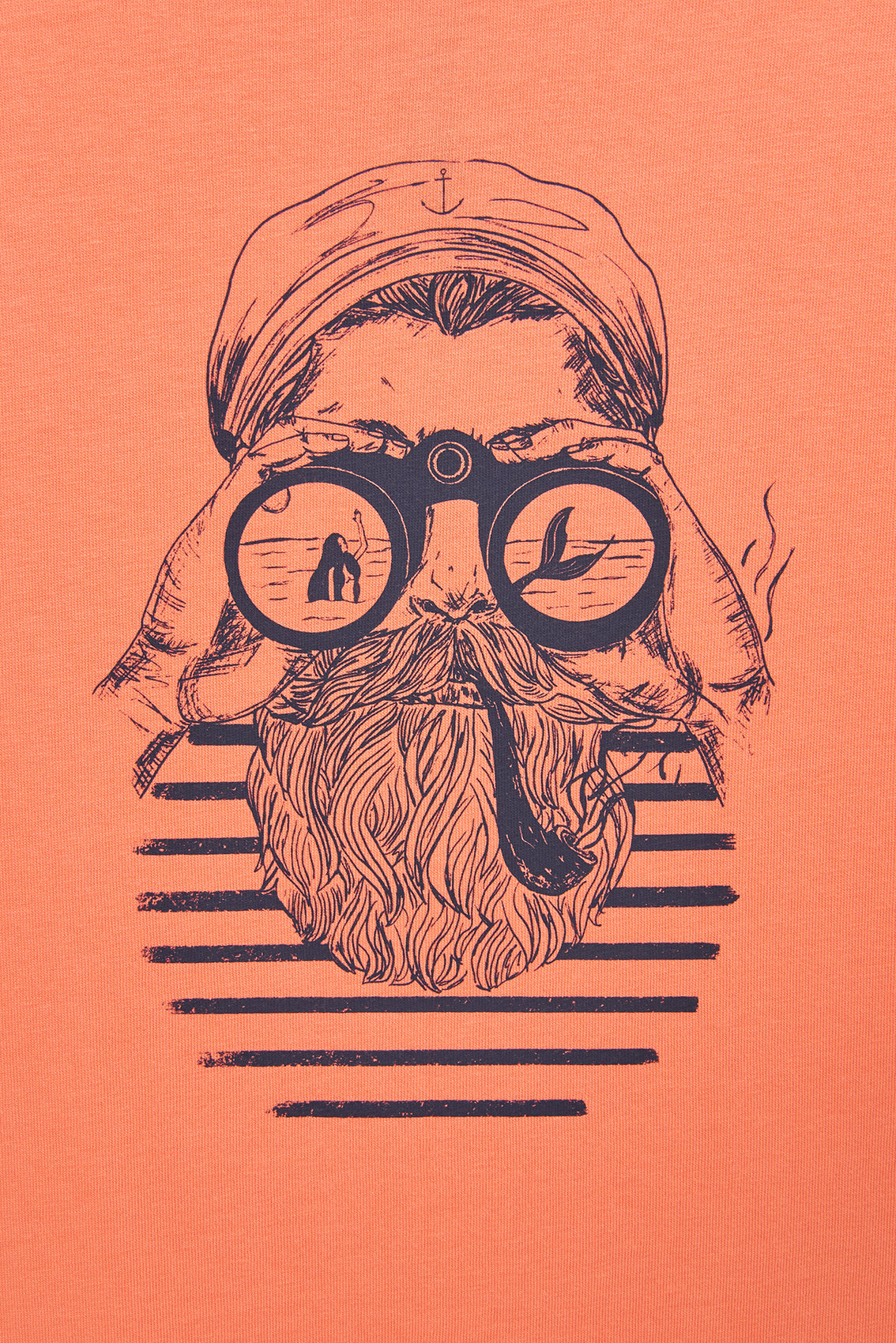 Cotton T-shirt with illustration on the back